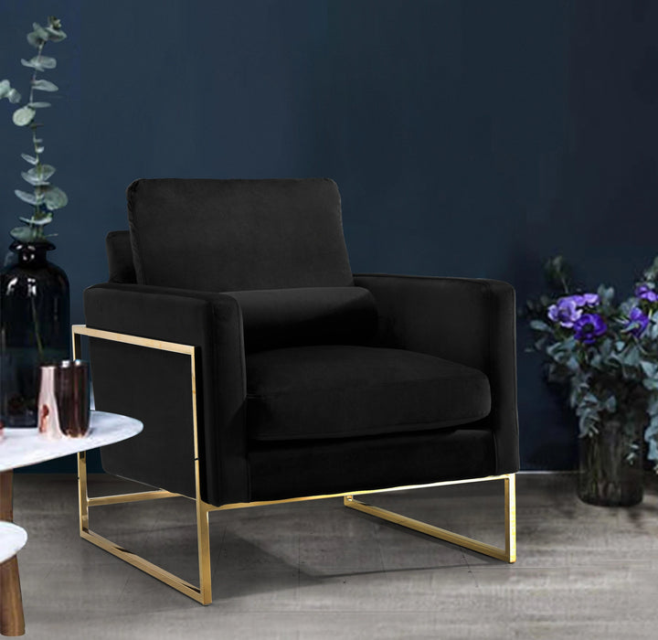 Mila Black Velvet Chair