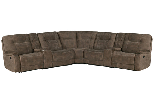 Parker Living Cooper - Shadow Brown 7 Piece Modular Manual Reclining Sectional
