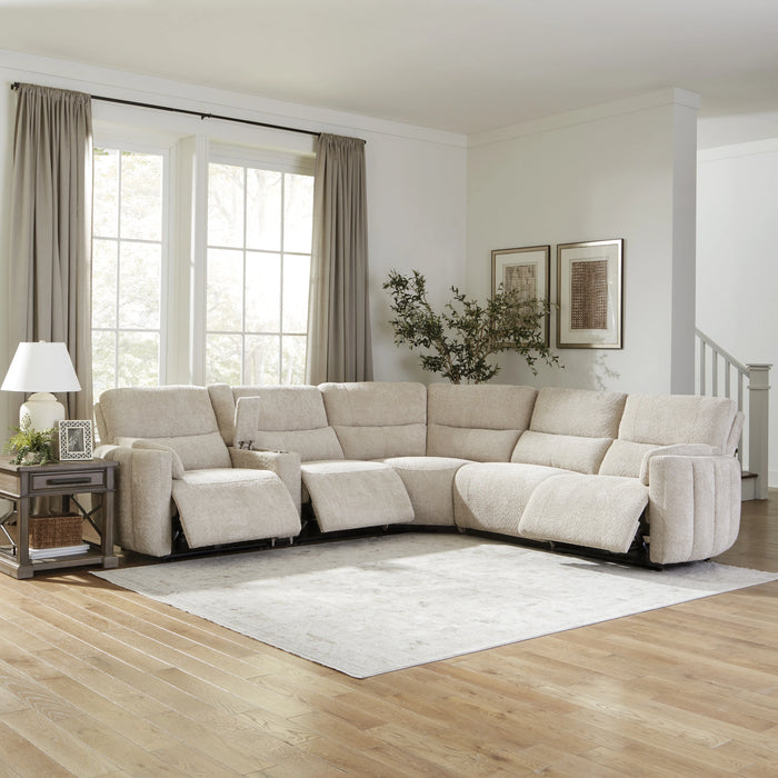 Parker Living Modesto 6 Piece Modular Power Reclining Sectional with Power Adjustable Headrests