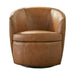 Parker Living Barolo 100% Italian Leather Swivel Club Chair