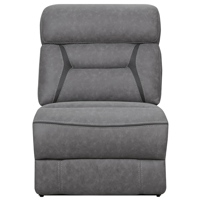 Higgins Upholstered Armless Chair Grey - All Brands Furniture (NJ)