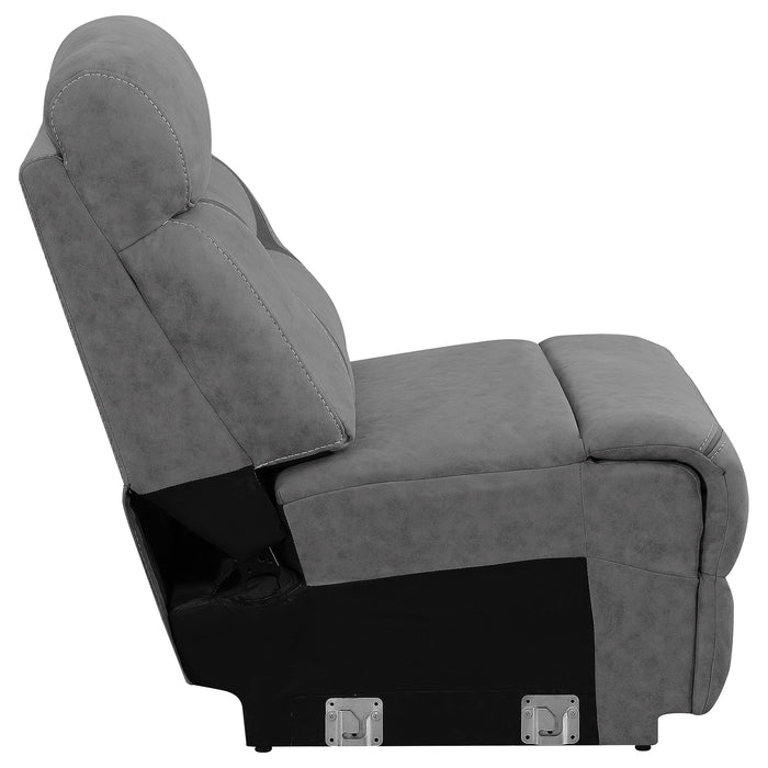 Higgins Upholstered Armless Chair Grey - All Brands Furniture (NJ)