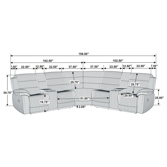 Atkinson Reclining Sectional Sofa - All Brands Furniture (NJ)