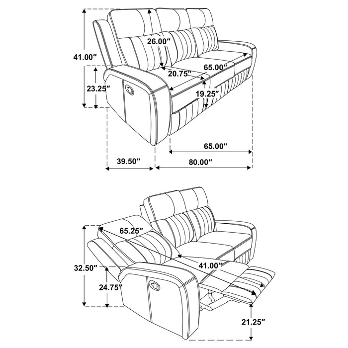 Raelynn Reclining Sofa Set - All Brands Furniture (NJ)