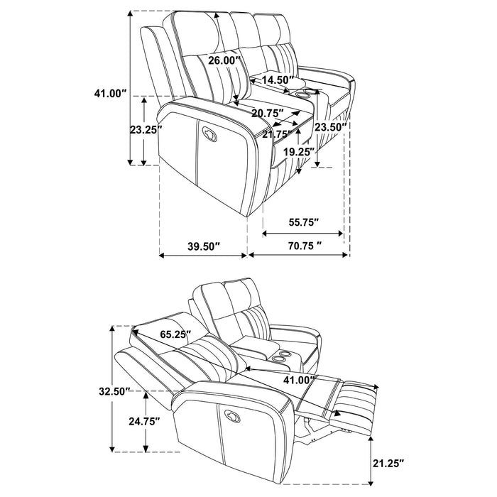 Raelynn Reclining Sofa Set - All Brands Furniture (NJ)