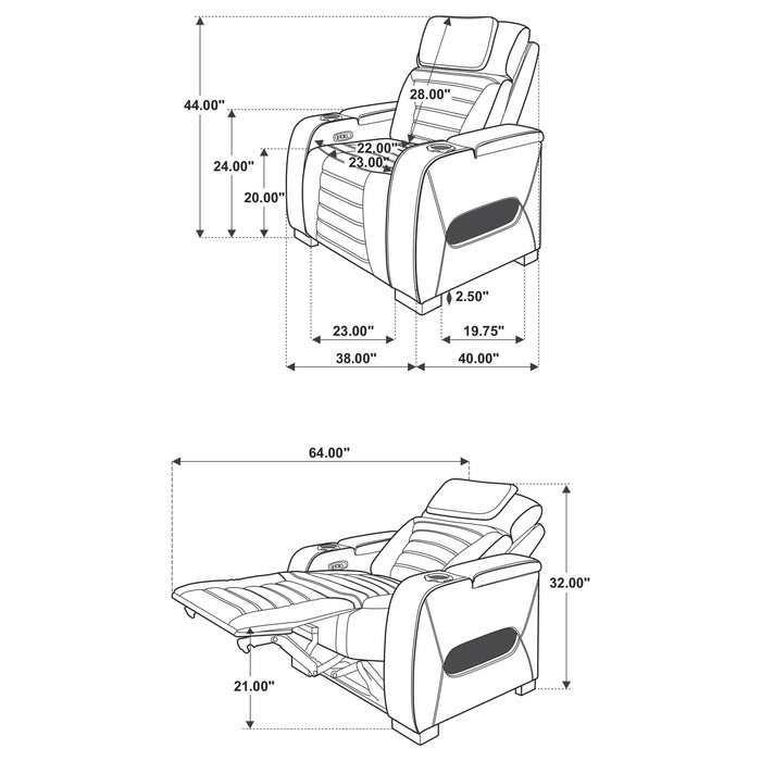 Zuma Dual Power Recliner - All Brands Furniture (NJ)