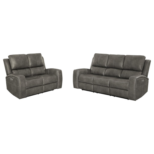 Brickston Triple Power Reclining Sofa Set - All Brands Furniture (NJ)