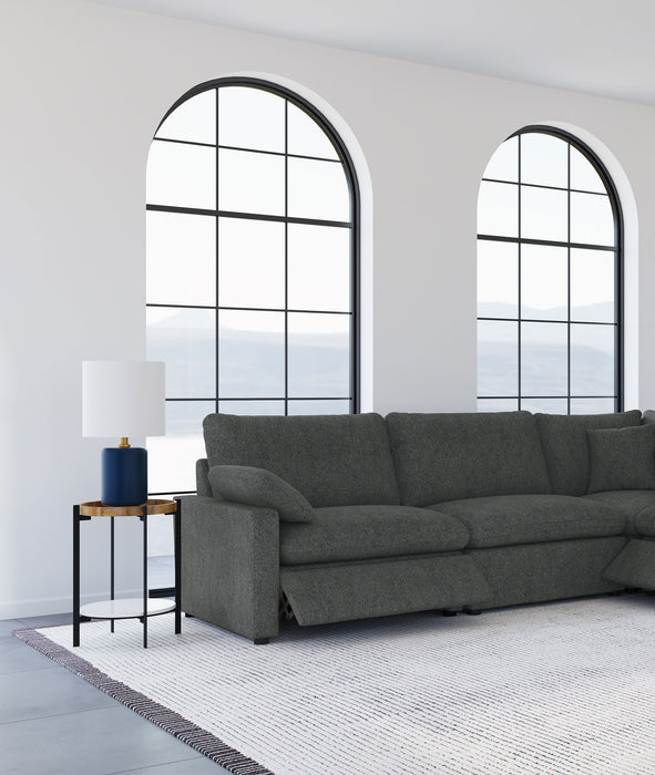 Collins Black Reclining Sectional - All Brands Furniture (NJ)