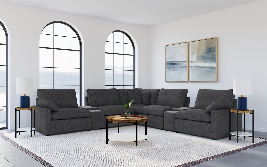 Collins Black & White Reclining Sectional - All Brands Furniture (NJ)
