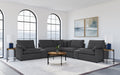Collins Black & White Reclining Sectional - All Brands Furniture (NJ)