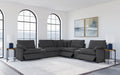 Collins Black & White Reclining Sectional - All Brands Furniture (NJ)