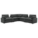 Collins Black & White Reclining Sectional - All Brands Furniture (NJ)