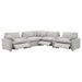 Collins Black & White Reclining Sectional - All Brands Furniture (NJ)