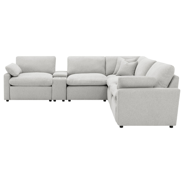 Collins Black & White Reclining Sectional - All Brands Furniture (NJ)