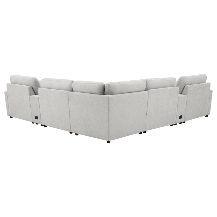 Collins Black & White Reclining Sectional - All Brands Furniture (NJ)