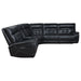 Hewitt Leather Upholstered Power Reclining Sectional Black - All Brands Furniture (NJ)