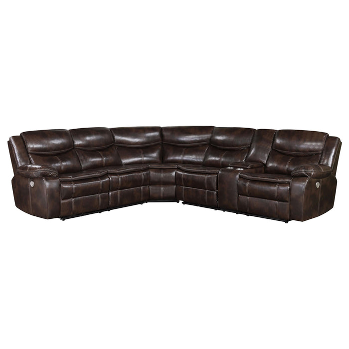 Sycamore Upholstered Power Reclining Sectional Sofa - All Brands Furniture (NJ)