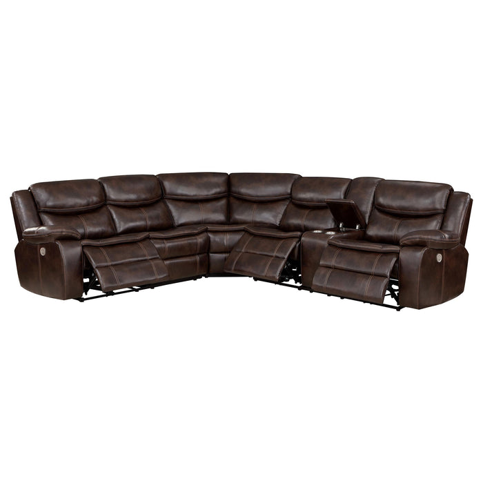 Sycamore Upholstered Power Reclining Sectional Sofa - All Brands Furniture (NJ)