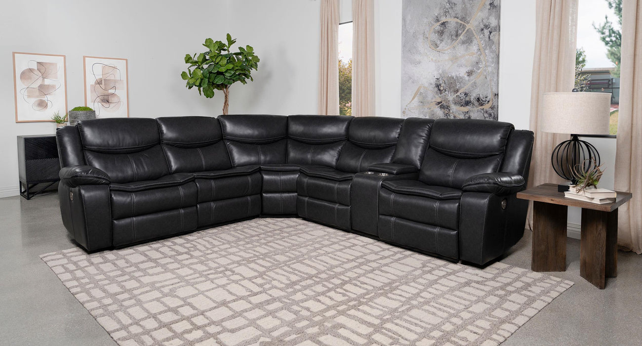 Sycamore Upholstered Power Reclining Sectional Sofa - All Brands Furniture (NJ)