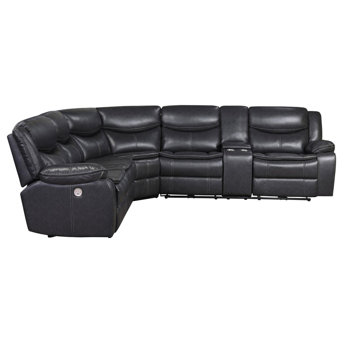 Sycamore Upholstered Power Reclining Sectional Sofa - All Brands Furniture (NJ)
