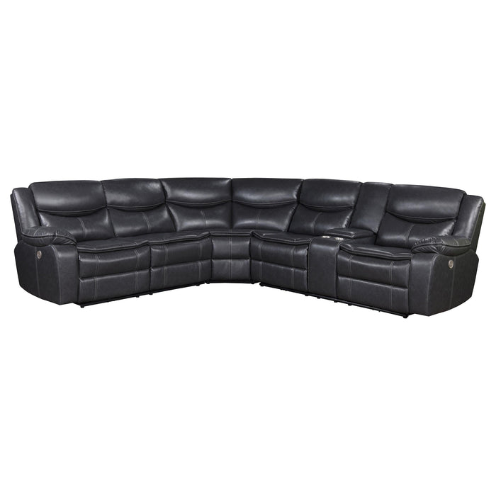 Sycamore Upholstered Power Reclining Sectional Sofa - All Brands Furniture (NJ)
