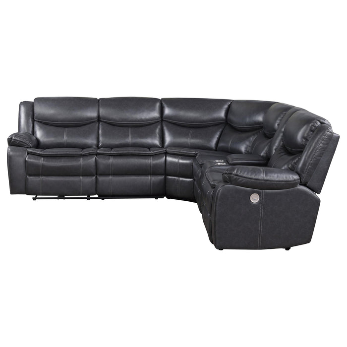 Sycamore Upholstered Power Reclining Sectional Sofa - All Brands Furniture (NJ)