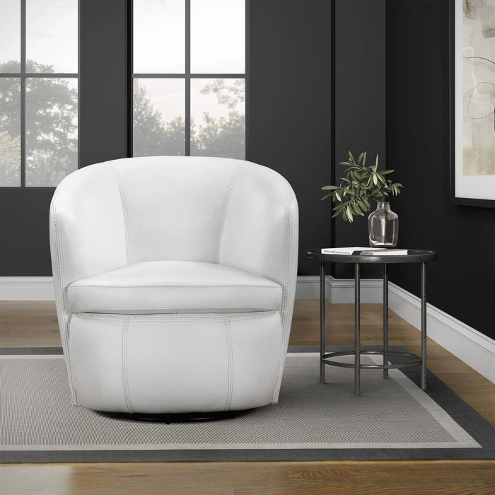Parker Living Barolo 100% Italian Leather Swivel Club Chair
