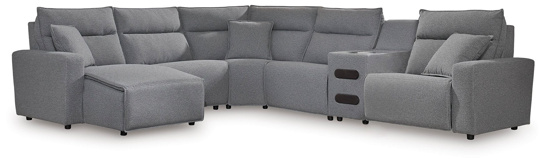 ModMax II Reclining Sectional with Chaise and Audio Console - All Brands Furniture (NJ)