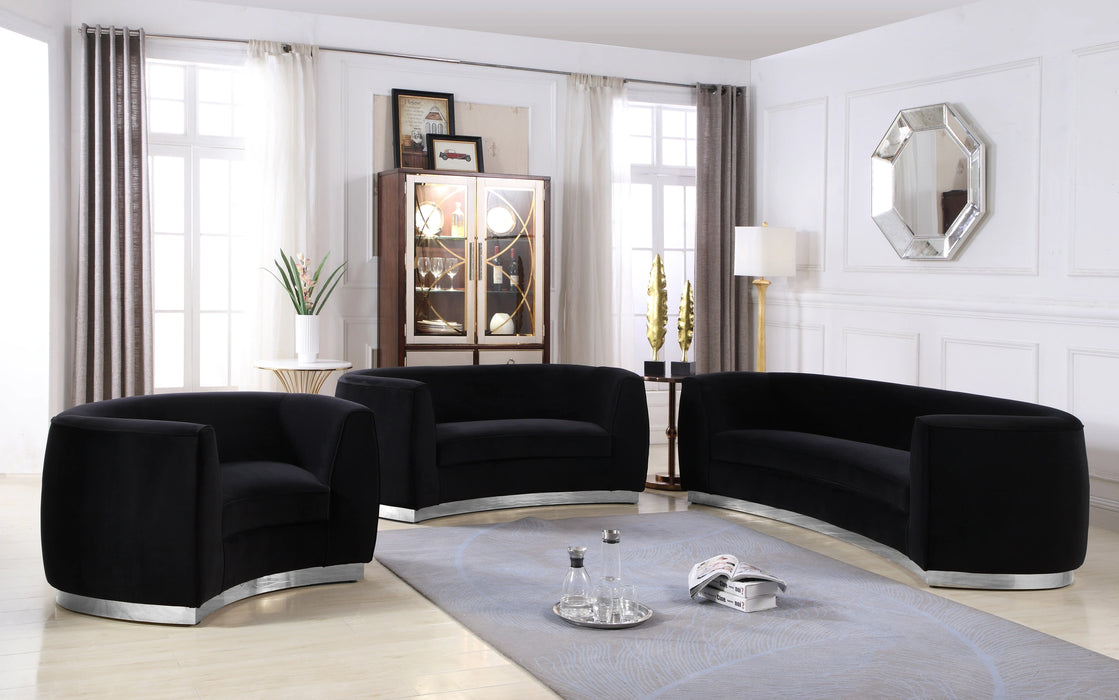 Julian Black Velvet Chair