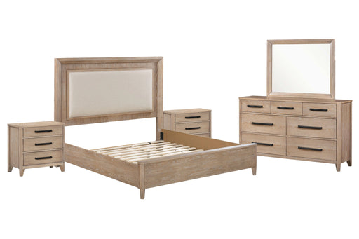 Parker House Breckenridge - Bedroom King Bed 2 Nightstands and Dresser with Mirror