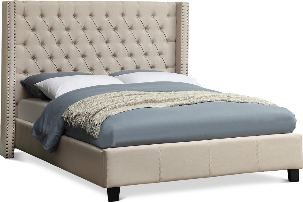 Ashton Beige Linen Full Bed