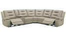 Parker Living Caldwell Fog 6 Piece Modular Power Reclining Sectional with Power Adjustable Headrests