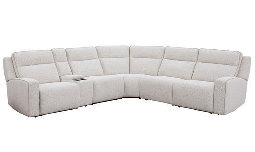 Parker Living Lancaster - Fluffy River Rock 6 Piece Zero Gravity Power Reclining Sectional with Power Adjustable Headrests