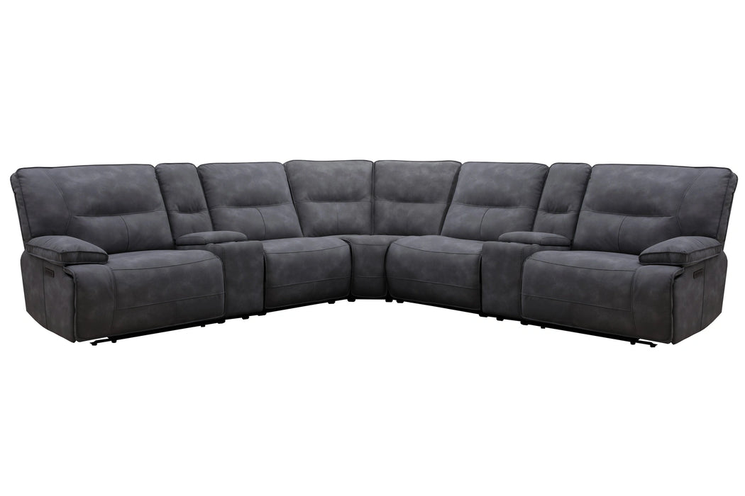 Parker Living Gladiator 7 Piece Modular Power Zero Gravity Reclining Sectional with Power Adjustable Headrests