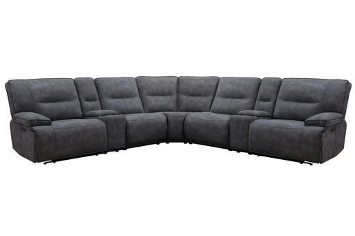 Parker Living Gladiator 7 Piece Modular Power Zero Gravity Reclining Sectional with Power Adjustable Headrests