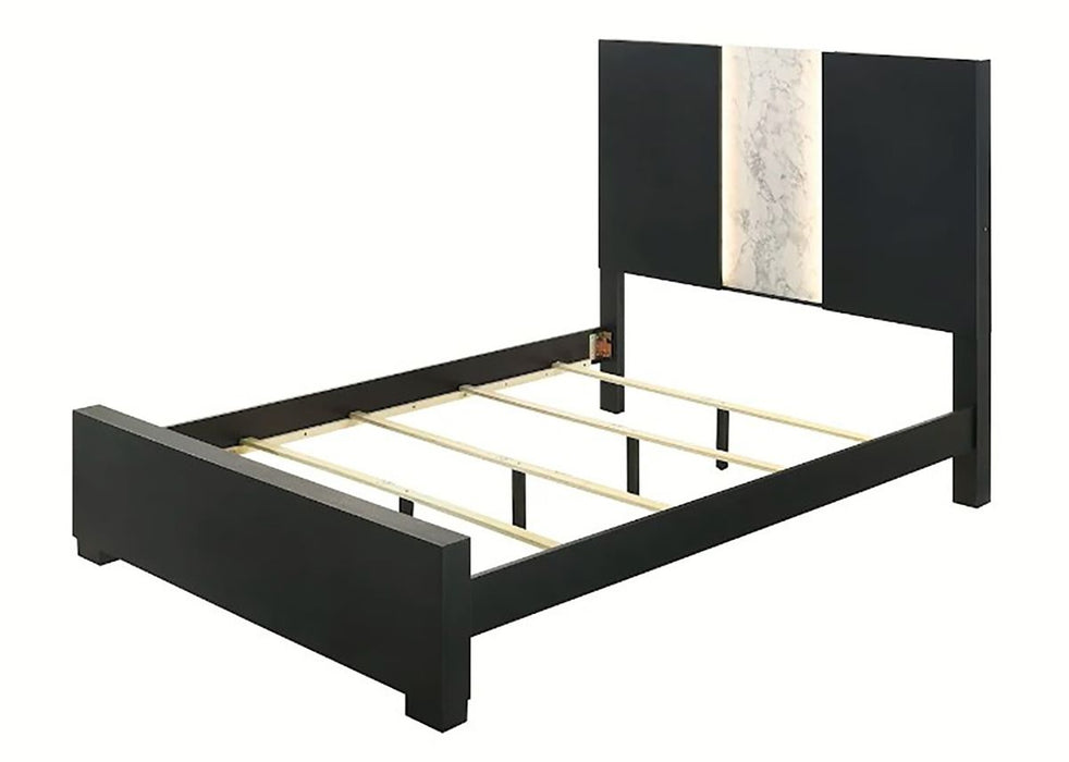 Crown Mark Furniture Rangley King Panel Bed in Black B6835-K - All Brands Furniture (NJ)