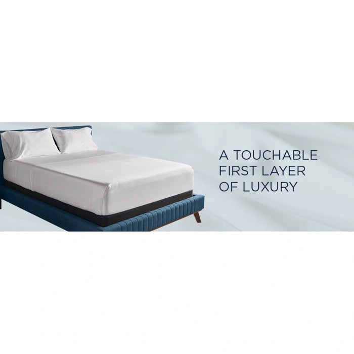 TEMPUR Luxe Egyptian Cotton Sheet Set Silver Mist