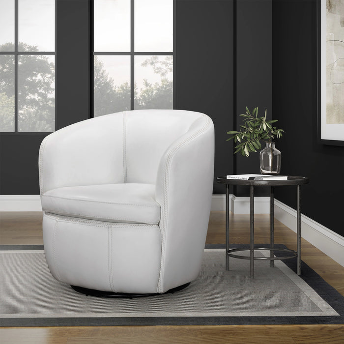 Parker Living Barolo 100% Italian Leather Swivel Club Chair