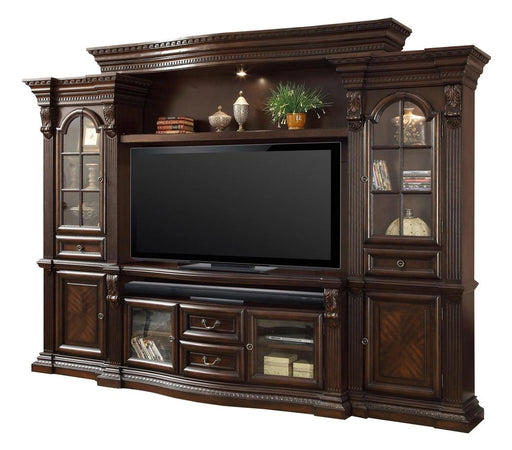 Parker House Bella 4pc Entertainment Estate Wall in Dark Almond