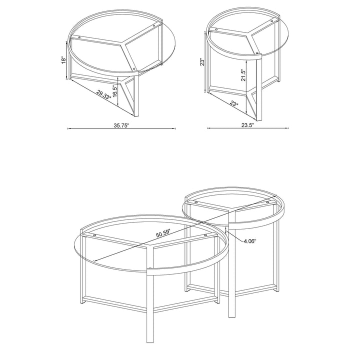 Delia Nesting Coffee Table - All Brands Furniture (NJ)