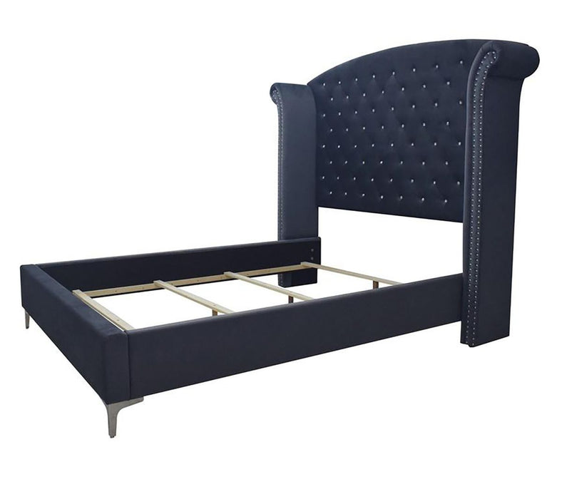 Crown Mark Furniture Lucinda Queen Upholstered Panel Bed in Gray B9260-Q - All Brands Furniture (NJ)