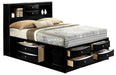 Crown Mark Furniture Emily Captain's Queen Bed in Black - All Brands Furniture (NJ)
