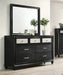 Crown Mark Furniture Lila Dresser Mirror in Black - All Brands Furniture (NJ)