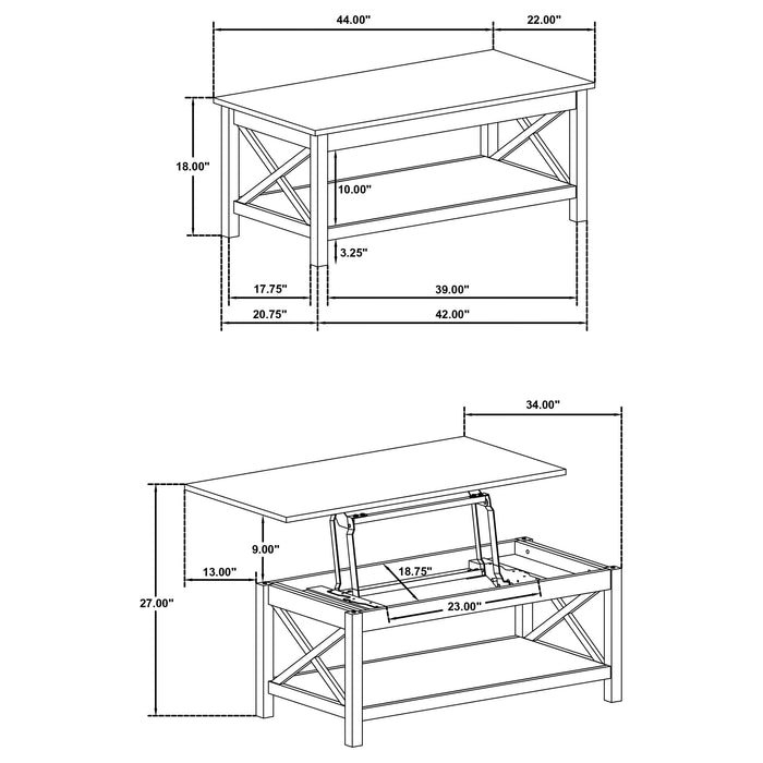 Skyview Lift-Top Coffee Table Set - All Brands Furniture (NJ)