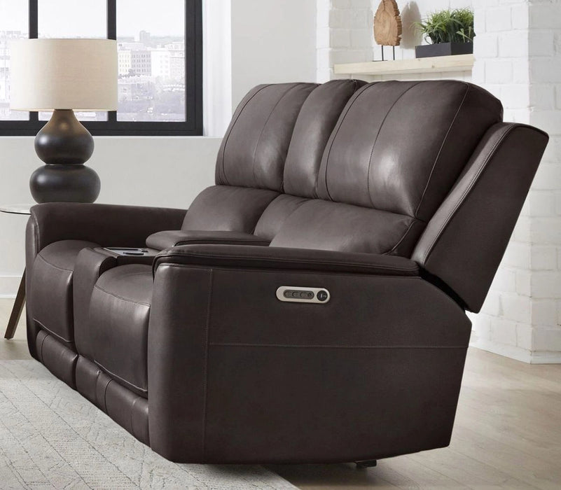 Parker Living Easton - Steamboat Brown Zero Gravity Power Reclining Tilt Console Loveseat P3