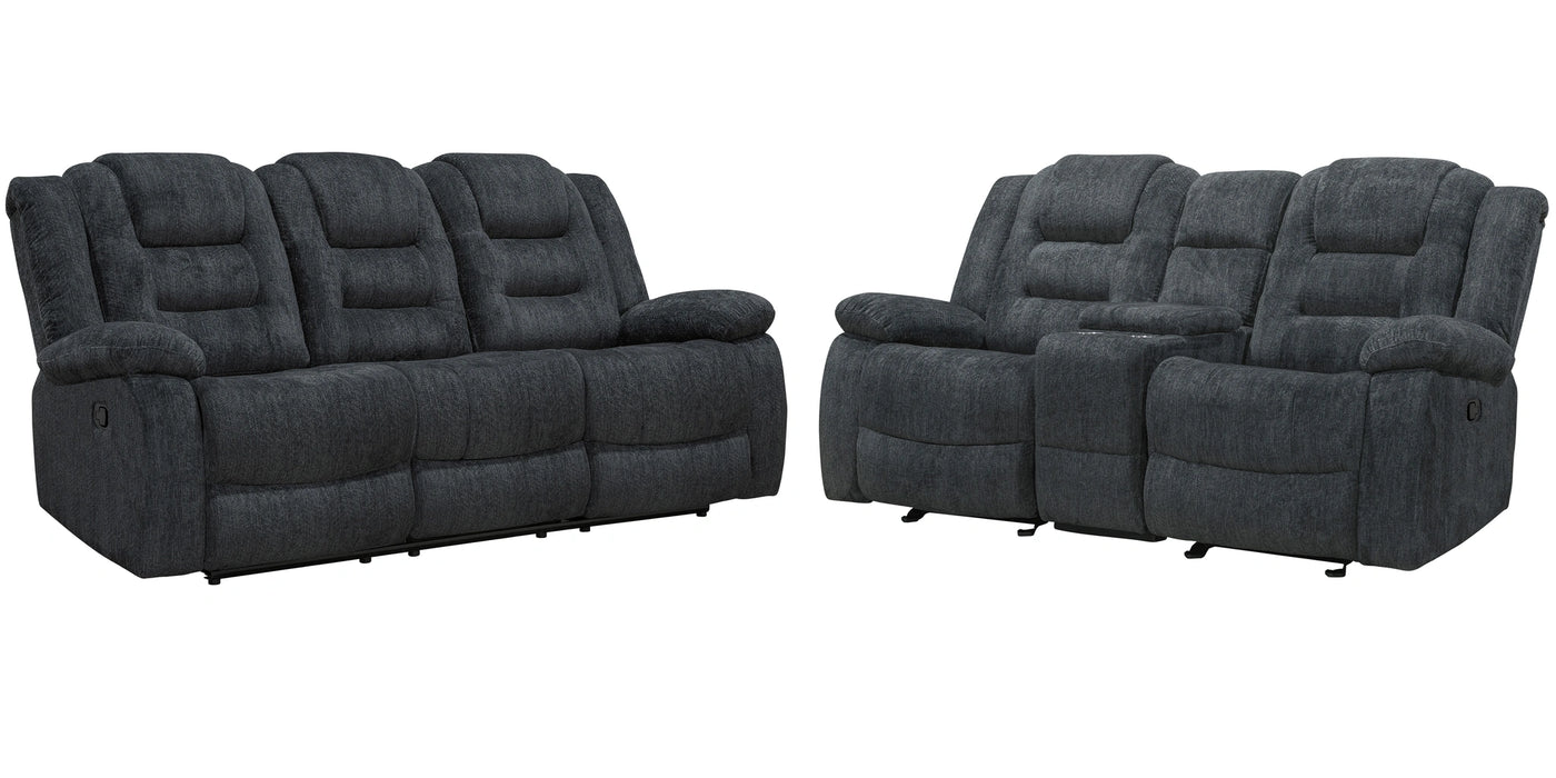 Parker Living Bolton - Misty Storm Manual Reclining Sofa and Loveseat