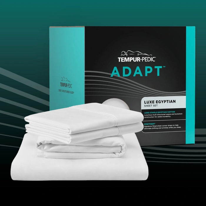 TEMPUR-Adapt Luxe Egyptian Cotton Sheets - White