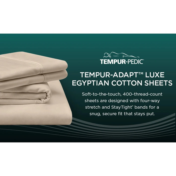 TEMPUR Luxe Egyptian Cotton Pillowcase Set White