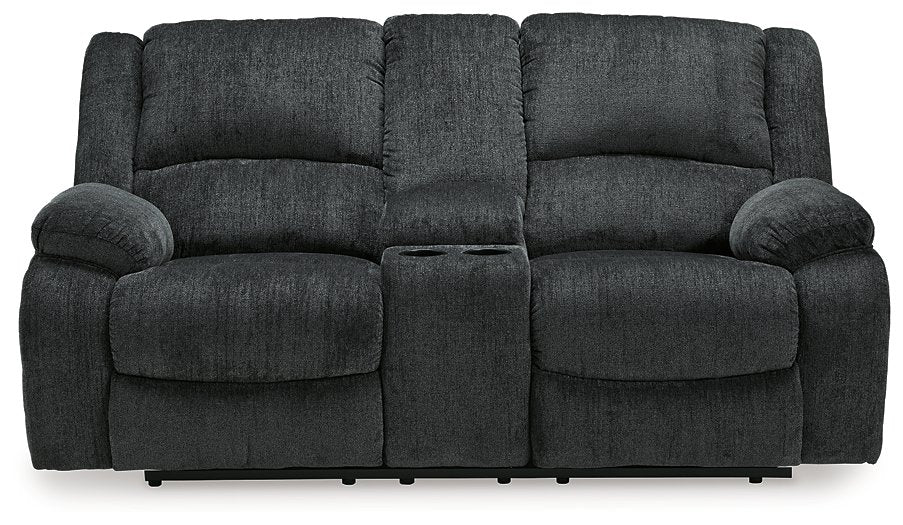 Draycoll Reclining Loveseat with Console - All Brands Furniture (NJ)