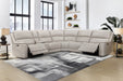 Parker Living Easton - Steamboat Brown 6 Piece Zero Gravity Power Reclining Sectional with Power Adjustable Headrests
